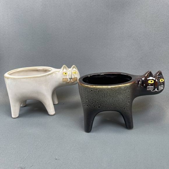 Ovida Other - Pair of Cat Planter Animal‎ Succulent Plant Pots 5.5"
